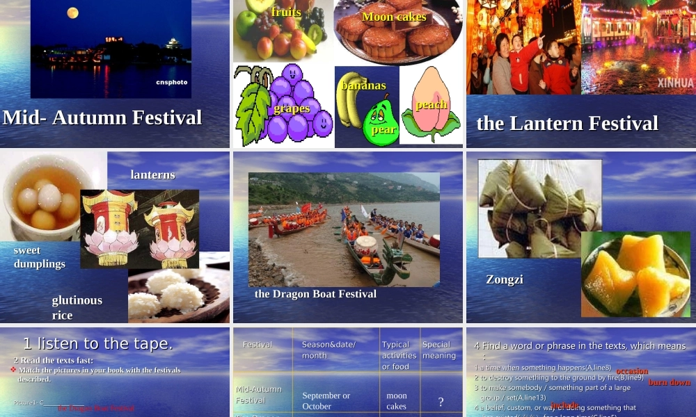 高中英语 Unit3(Celebration)课件 北师大版必修1 课件