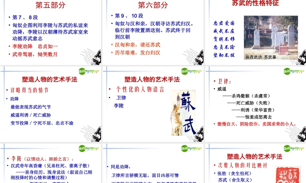 高中语文 第四单元第14课(苏武传)课件(1) 新人教版必修4 课件