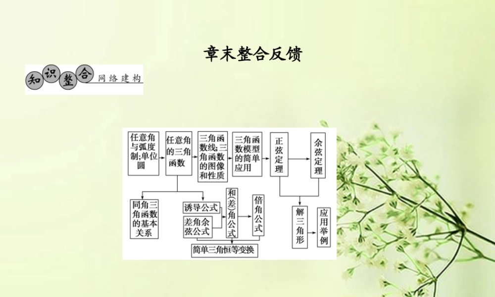高考数学总复习 第3章 章末整合课件 北师大版 课件