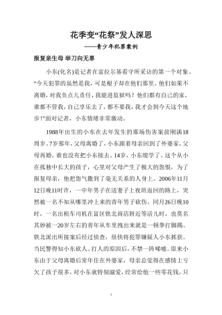 青少年犯罪案例