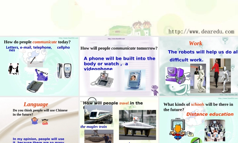 高二英语Uint6 Warming up 课件