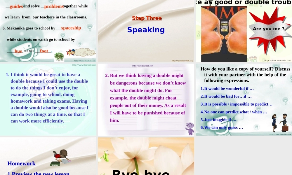 高二英语Uint6 Warming up 课件