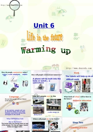 高二英语Uint6 Warming up 课件
