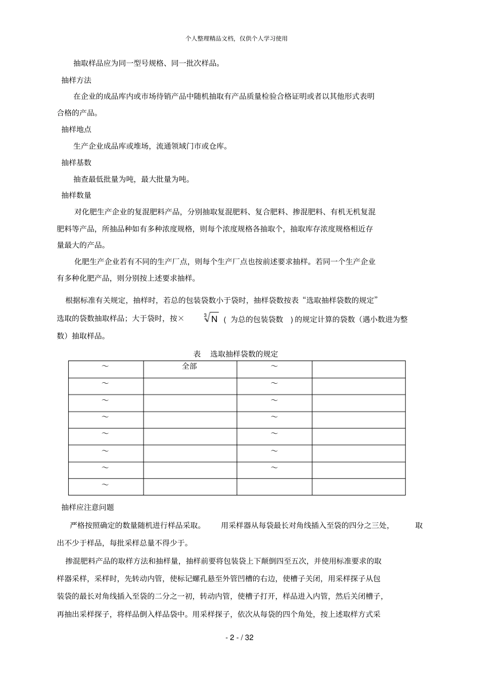 化肥产品质量监督抽查实施规范_第3页