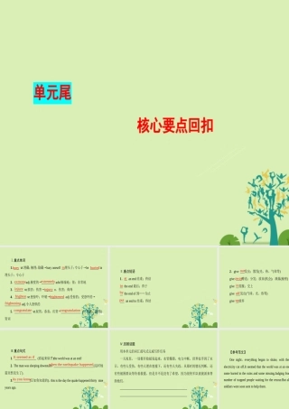 高中英语 Unit 4 Earthquakes核心要点回扣课件 新人教版必修1 课件