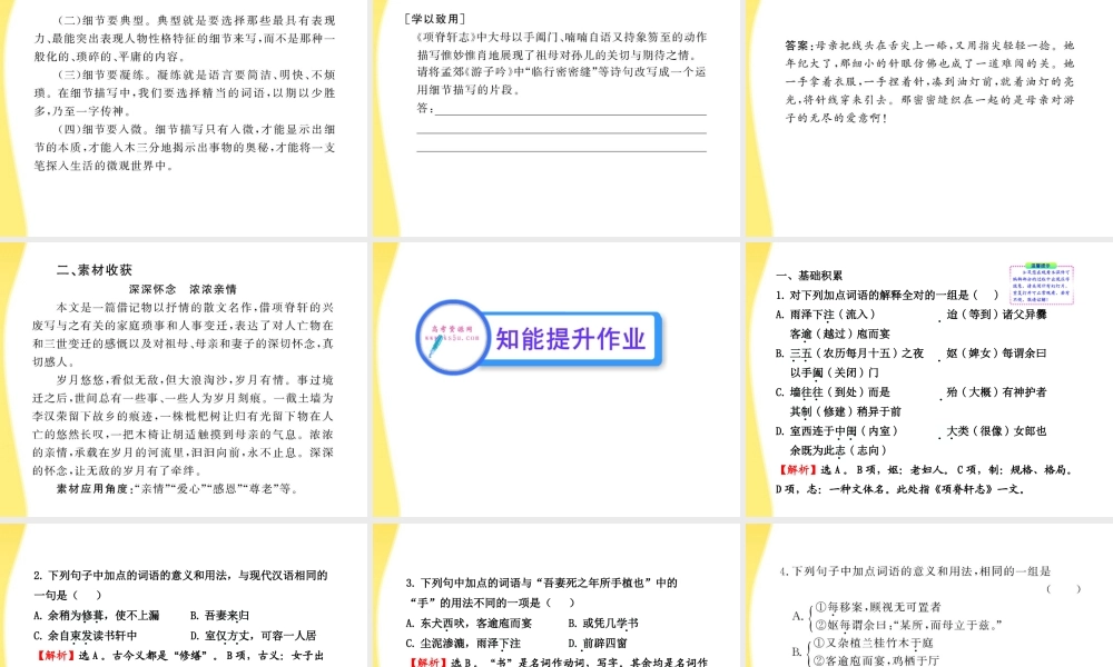 高中语文 415(项脊轩志)课件 语文版必修1 课件