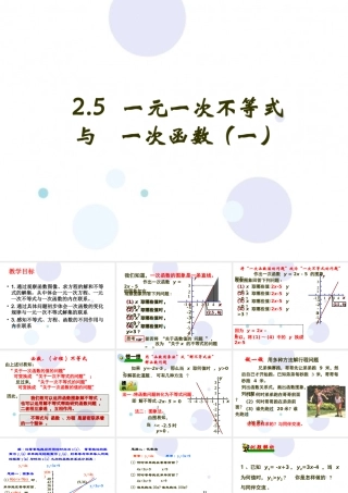 一元一次不等式与一次函数图象的关系