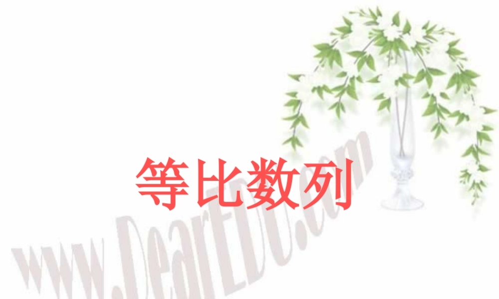 等比数列第三章高三数学复习课件