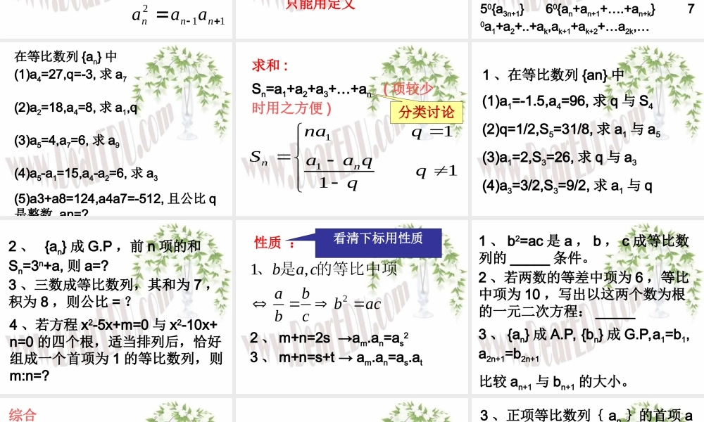 等比数列第三章高三数学复习课件