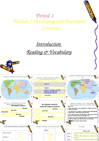 高中英语：Module2 Developing&Developed Countries-introduction,reading&vocabulary课件(外研版必修3) 课件