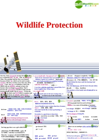 高中英语 Unit4Wildlife protection language points课件 新人教版必修2 课件