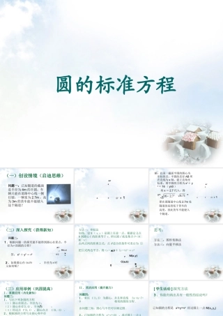 高中数学 411圆的标准方程课件3 新人教A版必修2 课件