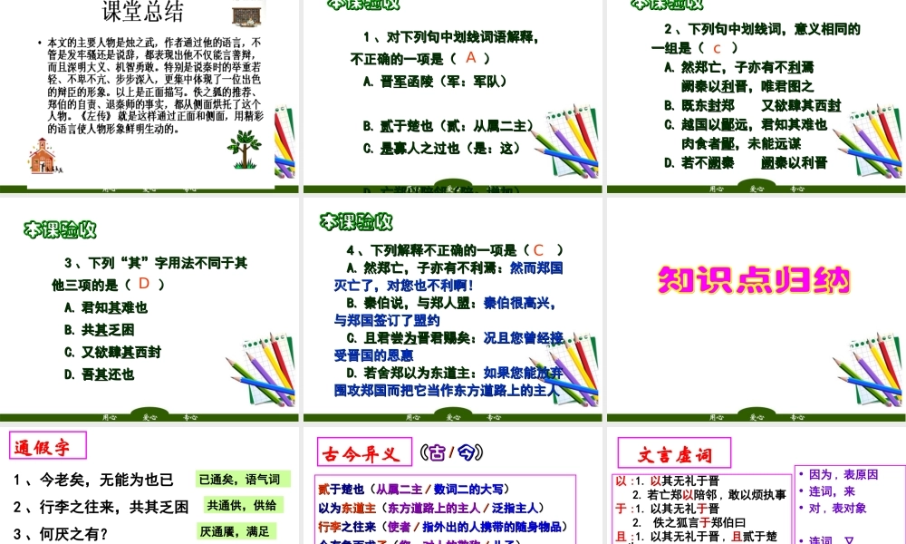 高中语文 (烛之武退秦师)2课件 苏教版必修3 课件