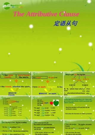 高中英语 定语从句之关系代词的学习课件 牛津版必修1高一 课件
