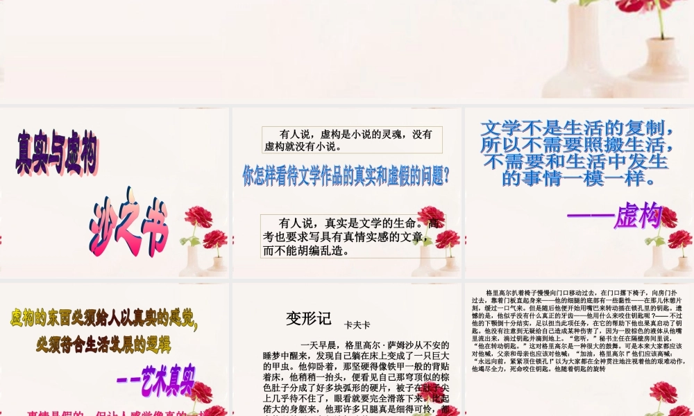 高中语文(沙之书)课件6 新人教版选修 课件