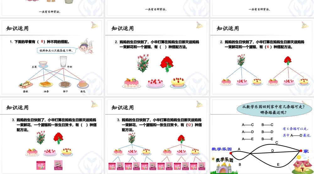 人教2011版小学数学三年级简单的搭配问题-(5)