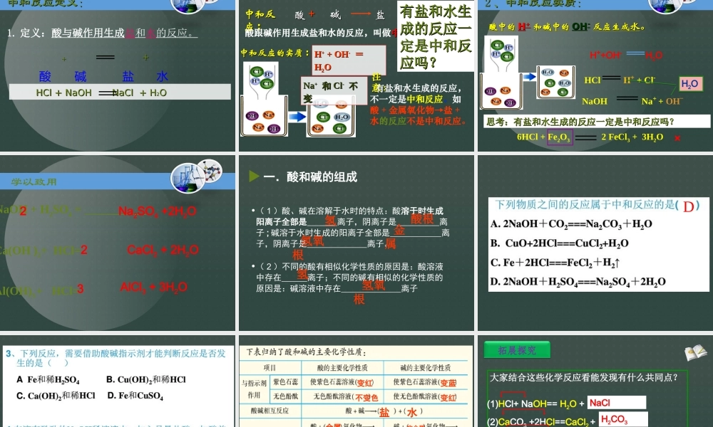 8.3酸和碱的反应-(3)