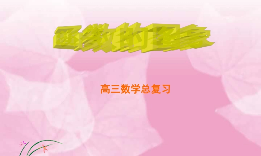 高三数学总复习函数的图象 人教版 试题