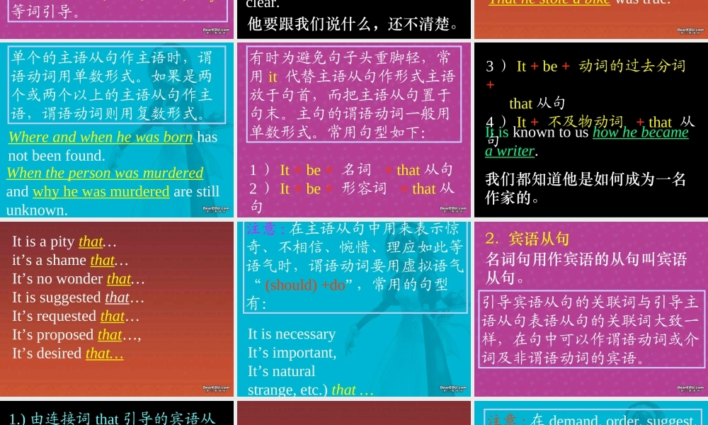 高中英语语法 名词性从句 新课标 课件