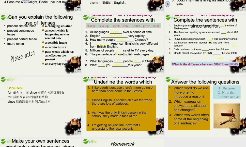 高中英语 Module1(British and American Englishcorner)grammar课件3 外研版必修5 课件