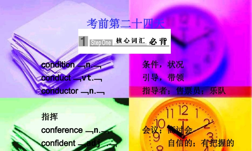 高三英语高考复习课件：考前特训(第24天) 课件