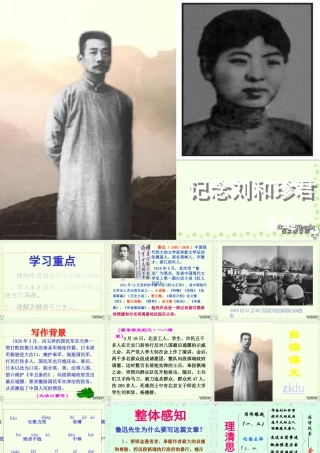 第三单元 第九课记念刘和珍君 人教版 课件