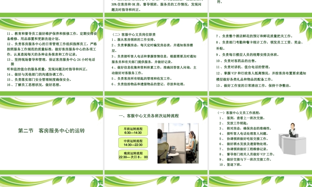 客房服务中心服务与管理课件
