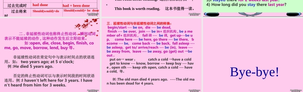 高二英语会考各专项复习课件 动词 课件