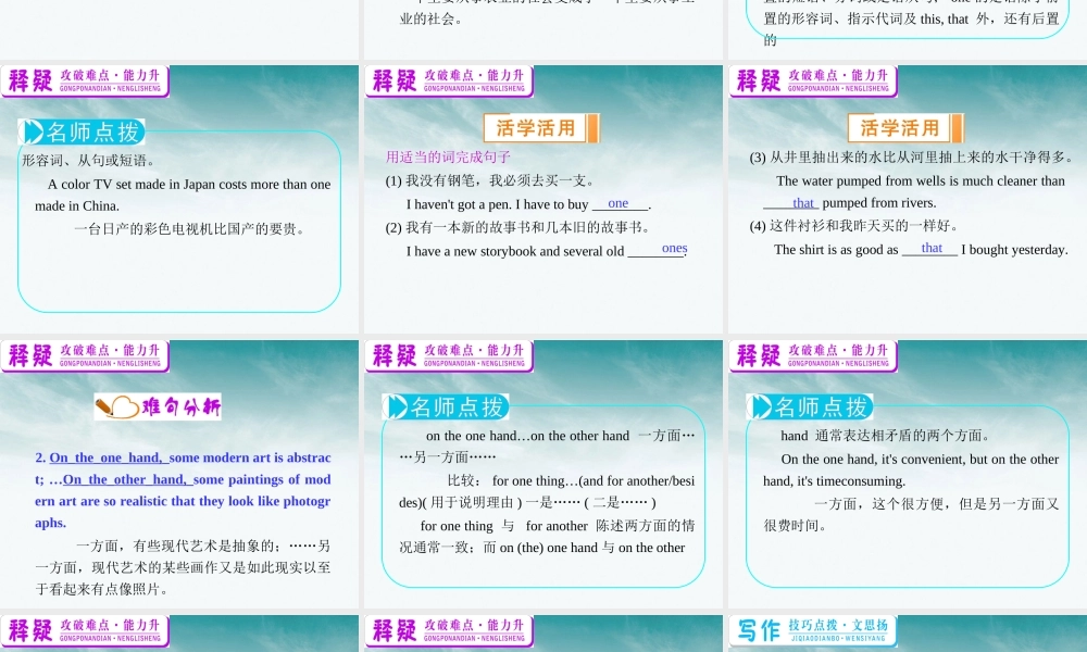 高中英语总复习 M6 Unit 1-2 Art课件