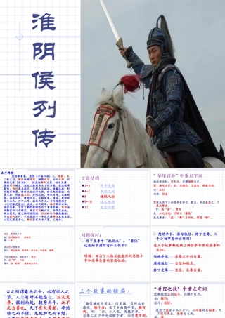 高中语文淮阴侯列传2课件苏教版选修7 课件