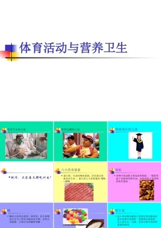 体育与健康---体育活动与营养卫生