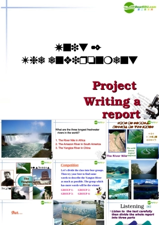 高中英语 Unit2 The Environment (Project)课件 牛津版必修5 课件