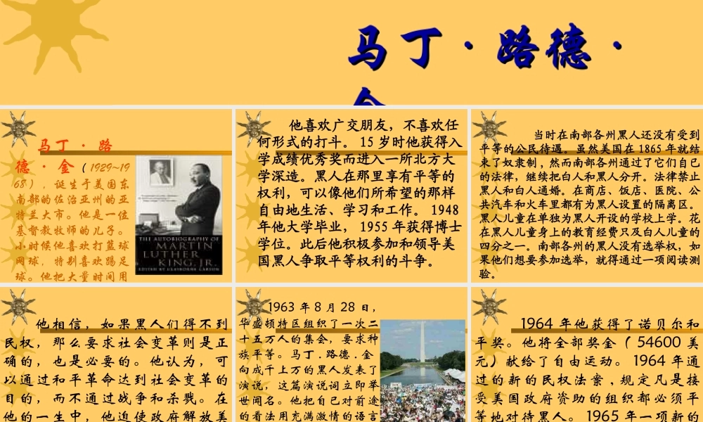 高中语文必修5我有一个梦想 ppt2 课件