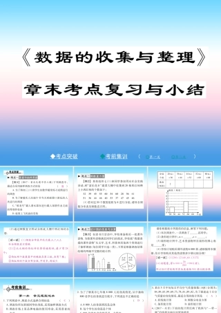 秋七年级数学上册 第六章 数据的收集与整理章末考点复习与小结作业课件 (新版)北师大版 课件