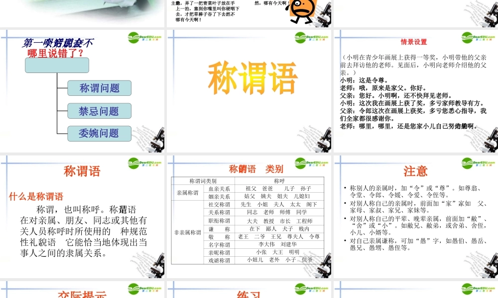 高中语文 表达交流(交际中的语言运用)课件 新人教版必修3 课件