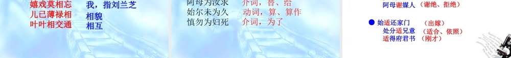 高中语文 孔雀东南飞课件 新人教版必修2 课件