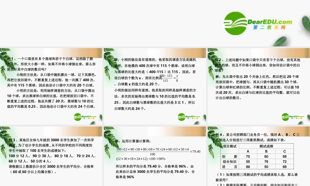 高中数学 22用样本估计总体习题课精品课件 新人教版必修 课件