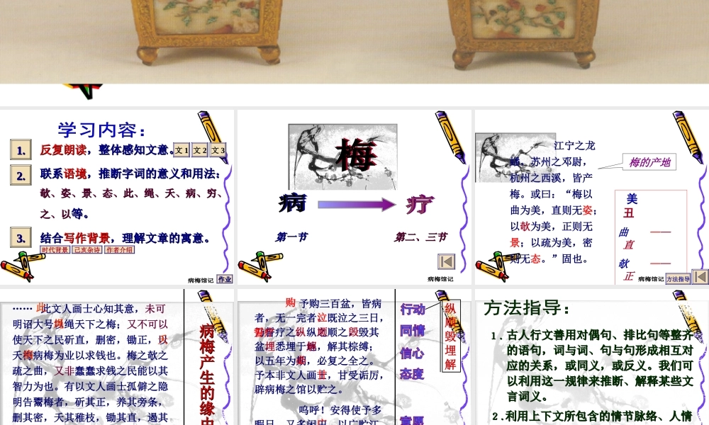 高中语文 43(病梅馆记)课件沪教版第四册 课件