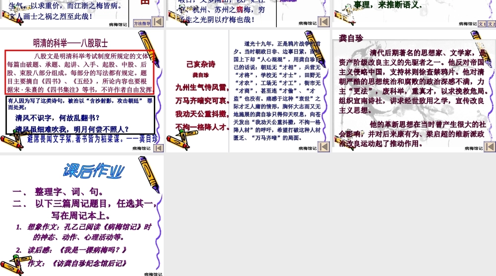 高中语文 43(病梅馆记)课件沪教版第四册 课件