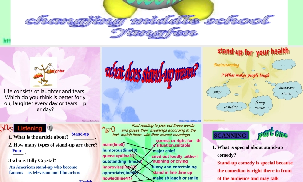 高二英语Unit4 Reading 课件