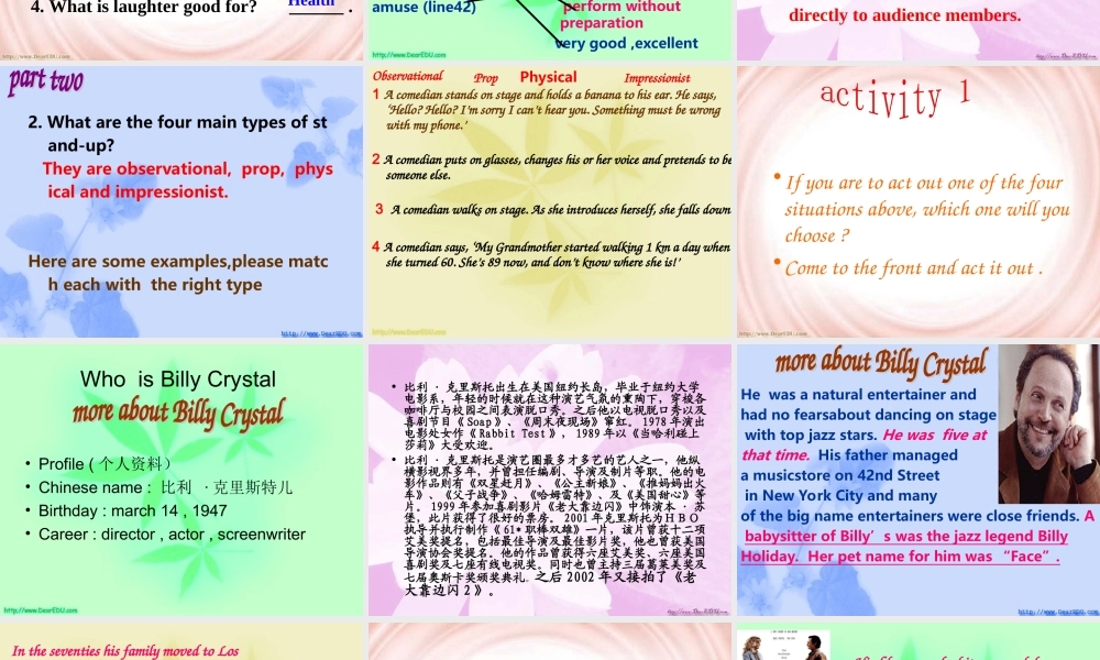 高二英语Unit4 Reading 课件