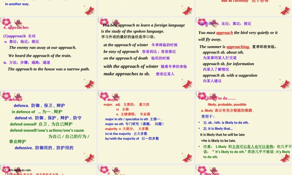 高中英语 Unit 4 Body language Period 2 Vocabulary课件 新人教版必修4 课件