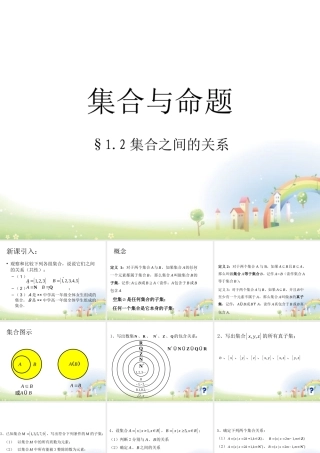 高一数学上册 12(集合之间的关系)课件1 沪教版 课件