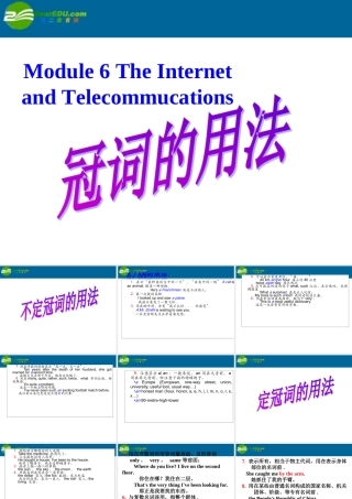 高中英语 module6 grammar课件 外研版必修1 课件