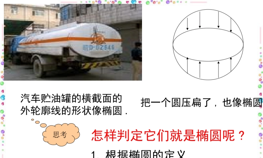 椭圆的标准方程江苏省青年教师评优课件6 苏教版 课件