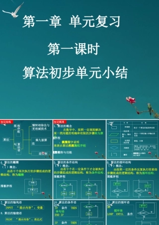 高中数学 1-1算法初步单元小结课件 新人教A版必修3 课件