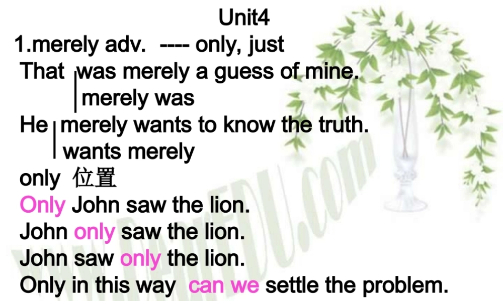 辽宁省高三英语Unit4 Words and reading 新课标 人教版 课件