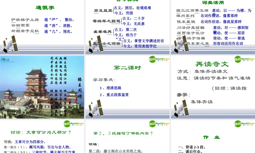 高一语文：416(滕王阁序)课件1 语文版必修3 课件