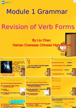 高考英语 Revision of Verb Forms复习课件 新人教版 课件