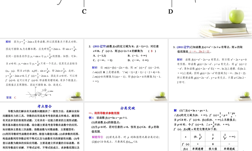 高考数学复习 专题二第5讲导数及其应用(二)课件 理 课件